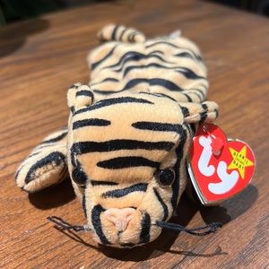 Ty Beanie Baby original STRIPES BENGAL TIGER 1995 Plush Toy RETIRED